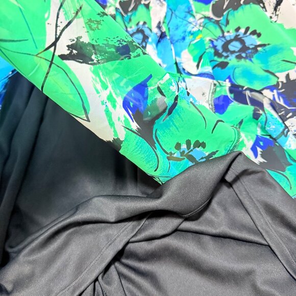 Avenue Tropical Maxi Dress Plus Size 18/20 Geo Floral Sleeveless Summer Vacation - Picture 6 of 14